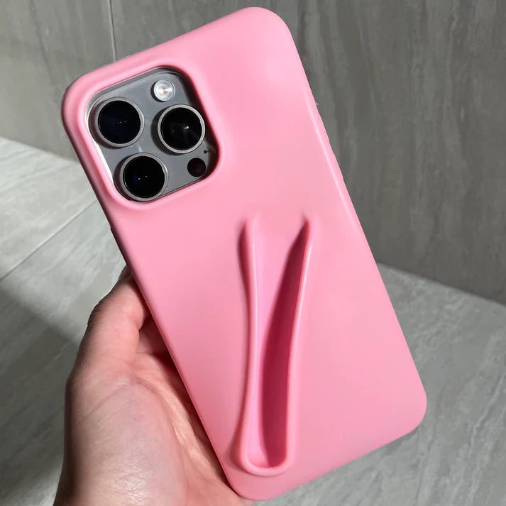 Silicone iPhone Case With Lipstick Holder