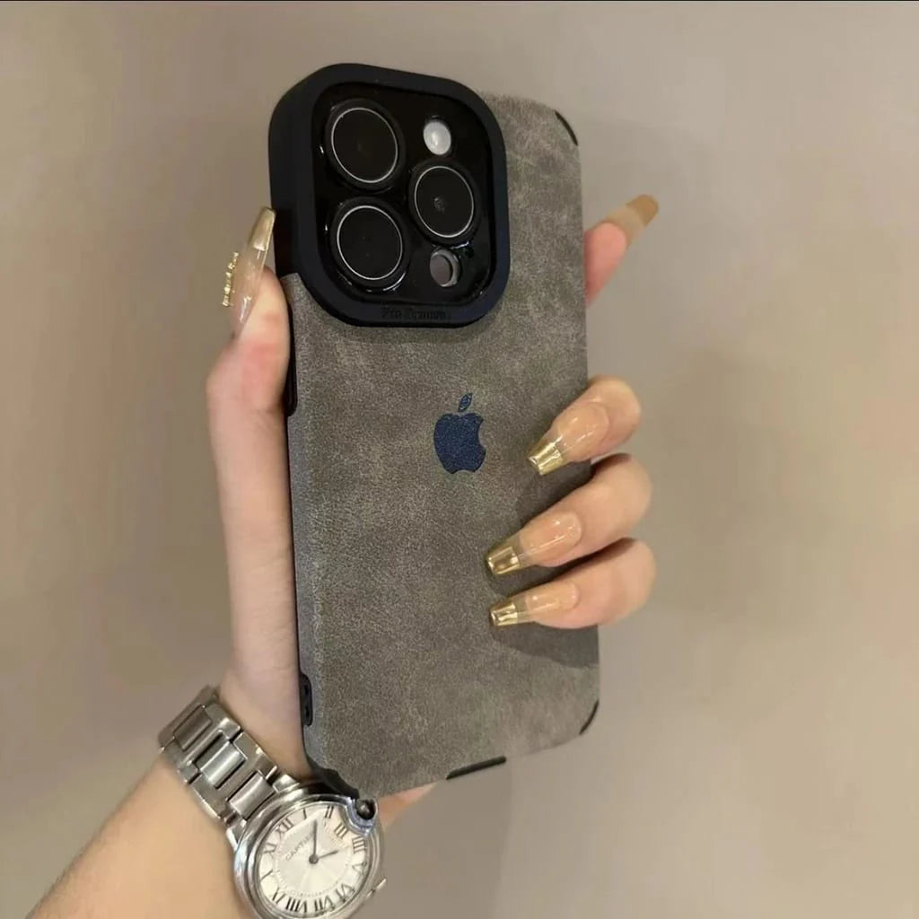 New Luxo Velvet Textured Case with Apple logo