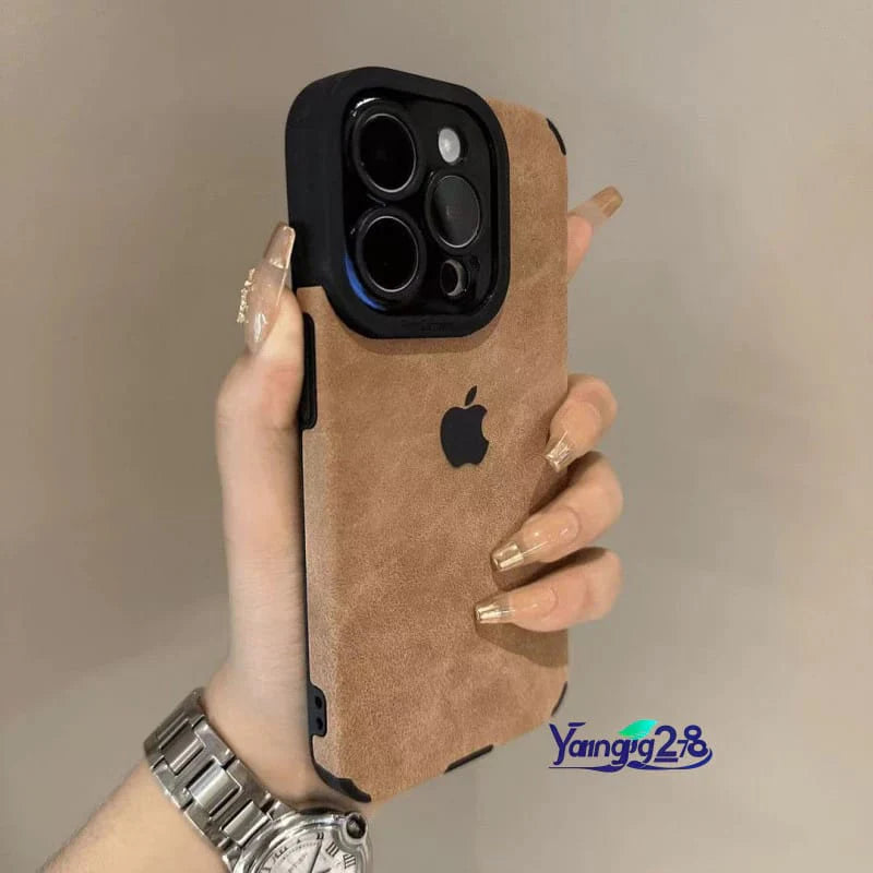 New Luxo Velvet Textured Case with Apple logo